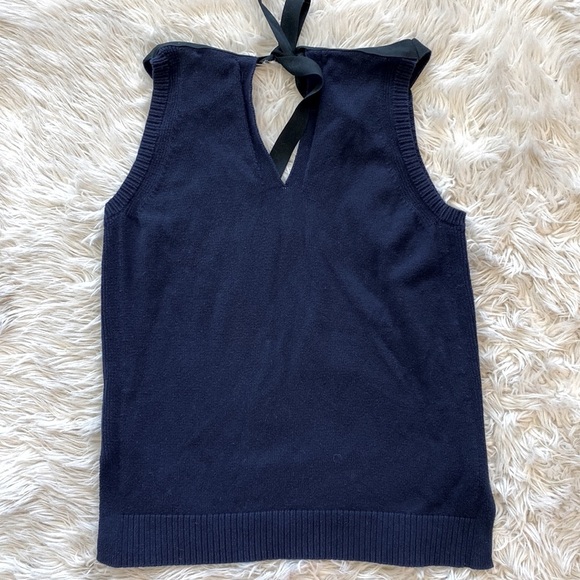 J. Crew Sleeveless Sweater Tank with Grosgrain Trim - Picture 9 of 9